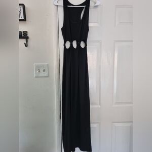 Long black Maxi with cutouts